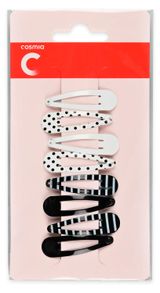 Изображение товара Заколки для волос Cosmia черно-белые, 8 шт
