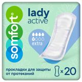 Изображение товара Прокладки урологические Somfort Lady Active extra 5 капель, 20 шт