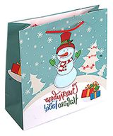 Изображение товара Пакет подарочный GrandGift бумажный квадратный, 20х20х16 см 1 шт в ассортименте