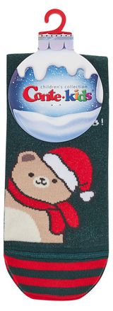 Изображение товара Носки детские новогодние Conte Kids темно-зеленые, р.22-24