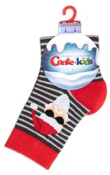Изображение товара Носки детские новогодние Conte Kids темно-серые, р.16-18