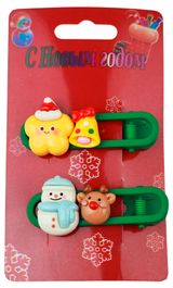 Изображение товара Зажим для волос новогодний «Дамское счастье» №2704, 1 пара