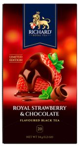 Изображение товара Чай черный RICHARD Royal Strawberry & Chocolate, 20x1,7 г