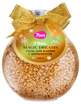 Изображение товара Соль для ванны 7Days Magic Dreams с шиммером золотая, 330 г