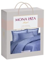 Изображение товара Комплект постельного белья Mona Liza Royal Евро сатин жаккард голубой