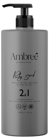 Изображение товара Шампунь-гель для душа Ambree professional Pinky sand 2в1, 1 л