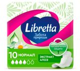 Изображение товара Прокладки гигиенические Libretta Забота природы Нормал экстракт алоэ, 10 шт