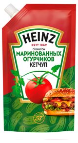 Изображение товара Кетчуп Heinz со вкусом маринованных огурчиков, 320 г
