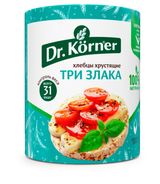 Изображение товара Хлебцы хрустящие Dr. Korner Три злака, 90 г