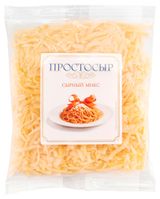 Изображение товара Сыр тертый полутвердый Сырный микс «Простосыр» в пакете 47% БЗМЖ, 100 г