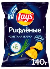 Изображение товара Чипсы картофельные Lay's со вкусом сметаны и лука, 140 г