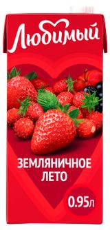 Изображение товара Напиток «Любимый» яблоко черноплодная рябина клубника земляника, 950 мл