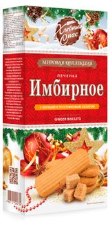 Изображение товара Печенье сдобное «Хлебный Спас» Имбирное с корицей и тростниковым сахаром, 240 г