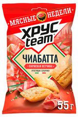 Изображение товара Сухарики Хрусteam Чиабатта Пармская ветчина, 55 г