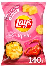 Изображение товара Чипсы картофельные Lay's со вкусом краба, 140 г