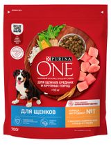 Изображение товара Сухой корм для щенков Purina ONE c курицей и рисом, 700 г