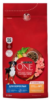 Изображение товара Сухой корм для щенков Purina ONE с курицей и рисом, 1.8 кг