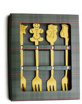 Изображение товара Набор десертных ложек Actuel Новогодний дизайн золотистые, 4 шт