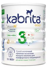 Изображение товара Молочный напиток сухой Kabrita 3 Gold на козьем молоке для комфортного пищеварения с 12 мес. БЗМЖ, 800 г