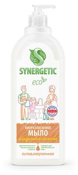 Изображение товара Жидкое мыло для рук Synergetic Миндальное молочко биоразлагаемое, 1 л
