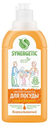 Изображение товара Жидкость для мытья посуды Synergetic Апельсин, 500 мл