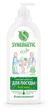 Изображение товара Средство для мытья посуды Synergetic Алоэ, 1 л