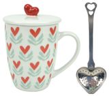 Изображение товара Кружка Actuel Сердечки с крышкой и ситечком, 350 мл