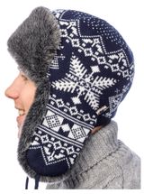 Изображение товара Шапка мужская новогодняя «Носи свое!» бело-синяя, р 56-58