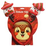 Изображение товара Ободок карнавальный С Новым годом! 22х2х15 см, 1 шт в ассортименте