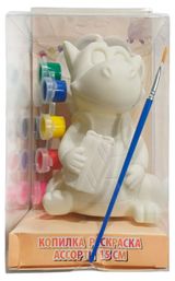 Изображение товара Копилка-раскраска 8х10х17 см, 1 шт в ассортименте