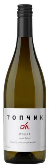 Изображение товара Вино «ТопчикОй» Пушка белое сухое Россия, 0,75 л