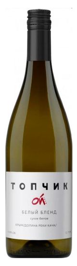Изображение товара Вино «ТопчикОй» Белый бленд белое сухое Россия, 0,75 л