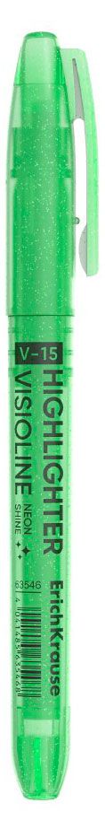 Изображение товара Текстмаркер ErichKrause Visioline V-15 Neon Shine зеленый, 1 шт