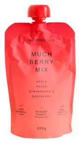 Изображение товара Пюре фруктовое Nutrino Lab Much Berry Mix Яблоко персик клубника малина Сербия, 200 г