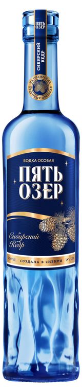 Изображение товара Водка «Пять Озер» Сибирский кедр Россия, 0,5 л