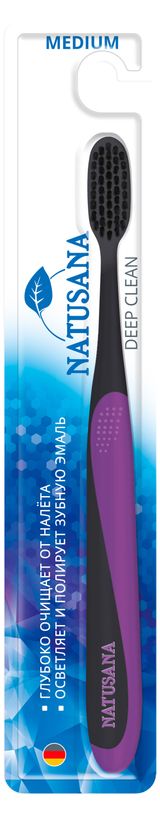 Изображение товара Зубная щетка Natusana Deep Clean Medium, 1 шт в ассортименте