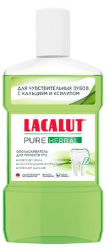 Изображение товара Ополаскиватель для полости рта Lacalut Pure Herbal, 475 мл