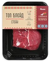 Изображение товара Стейк из говядины АШАН Красная птица с любовью из Беларуси Топ Блэйд охлажденный, 200 г