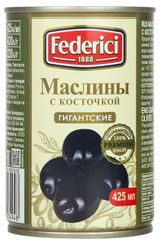Изображение товара Маслины Federici гигантские с косточкой Греция, 420 г