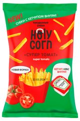 Изображение товара Снеки кукурузные Holy Corn Супер томат 30 г + соус 25 мл