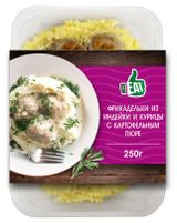 Изображение товара Фрикадельки из индейки и курицы «Великоросс» с картофельным пюре, 250 г
