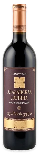 Изображение товара Вино Vinotuar Алазанская Долина красное полусладкое Грузия, 0,75 л