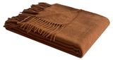 Изображение товара Плед Actuel с бахромой коричневый, 180х220 см