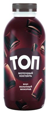 Изображение товара Коктейль молочный «ТОП» со вкусом молочного шоколада 2% БЗМЖ Беларусь, 450 г
