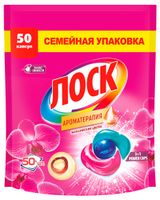 Изображение товара Капсулы для стирки «Лоск» Ароматерапия Малазийский Цветок для цветных и светлых изделий, 50 шт