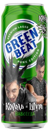 Изображение товара Пиво светлое Green Beat 4,6%, 450 мл