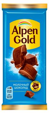 Изображение товара Шоколад молочный Alpen Gold, 80 г