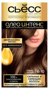 Изображение товара Краска стойкая для волос «Сьёсс» Oleo Intense 6-10 Тёмно-русый, 115 мл