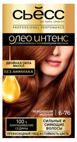 Изображение товара Краска стойкая для волос «Сьёсс» Oleo Intense 6-76 Мерцающий медный, 115 мл