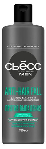 Изображение товара Шампунь для волос «Сьёсс» Men Anti-Hair Fall для волос склонных к выпадению, 450 мл